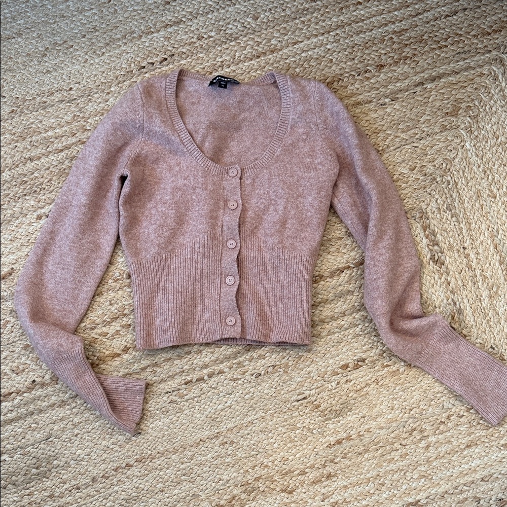 Express tan  Button-Up Cardigan
